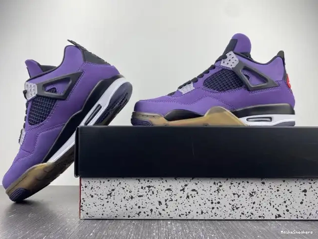 MaikeSneakers Scott Purple Retro Jordan (Friends Family) 4 766296 and Travis LN4 0622